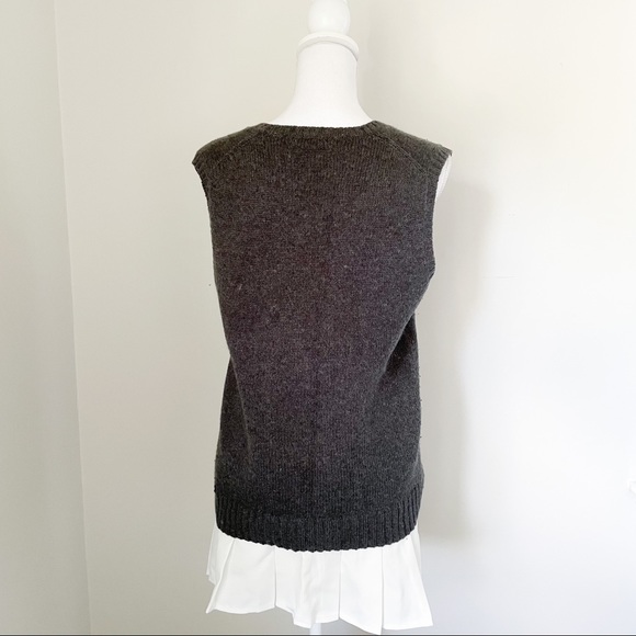 Vintage Gray Wool Sweater Vest M - Picture 3 of 5